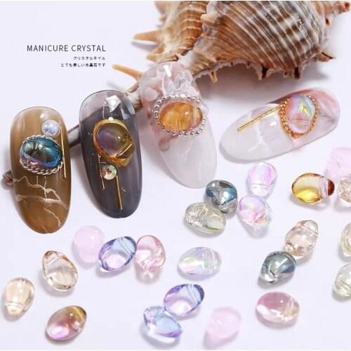 50 pcs/pack Aurora Crystal Stones 3D Nail Art Decorations Shiny Jewelry DIY Fashion Ornaments Manicure Design Accessories