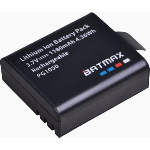 1Pc 1180mAh PG1050 Rechargeable Li-ion Battery akku for SJCAM SJ4000 SJ5000 SJ6000 SJ8000 EKEN 4K H8 H9 GIT-LB101 GIT Cameras