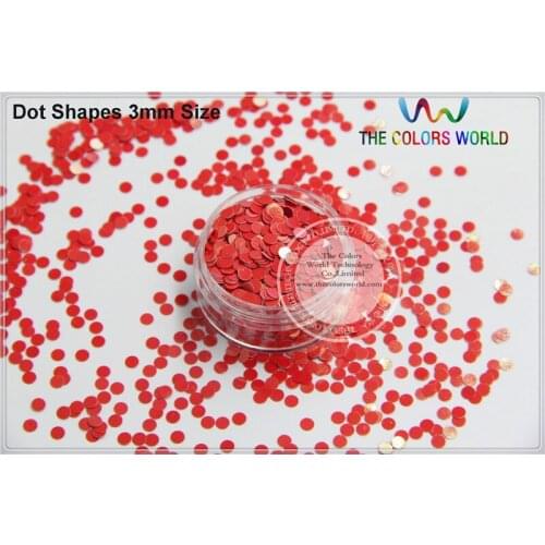 RI-5 Pearlescent Iridescent Red Colors dot shapes confetti spangles glitter for or other DIY decoration 1pack=50g