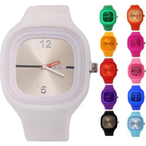 Couple Watch for Men Women Silicone Quartz Wrist Watch Unisex Square Dial Quartz Wristwatches Women Wrist Watches lover watches