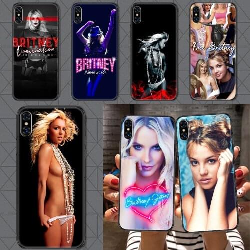 Britney Spears Phone Case Cover Hull For iphone 5 5s se 2 6 6s 7 8 12 mini plus X XS XR 11 PRO MAX black painting funda 3D coque