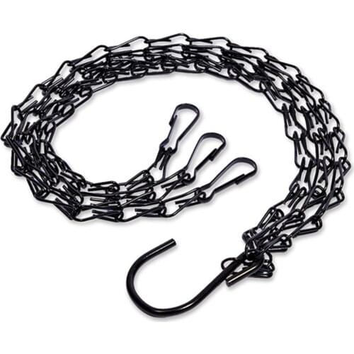 8 Pieces Black ing Chain 50cm Garden Plant ers, Durable Adjustable Hooks