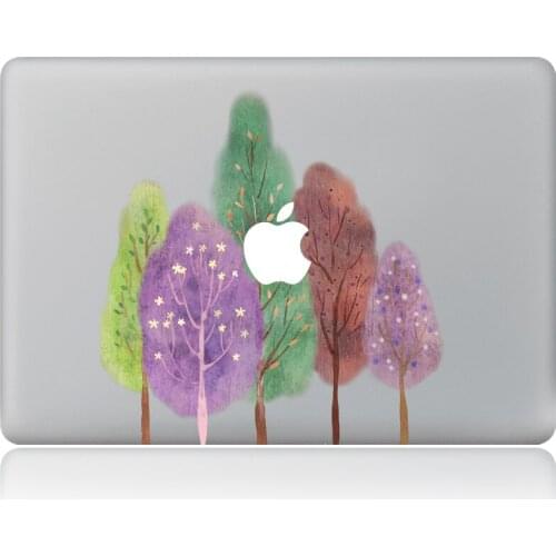 Colorful trees Vinyl Decal Laptop Sticker for macbook Pro Air 13 inch Cartoon laptop Skin shell for mac book
