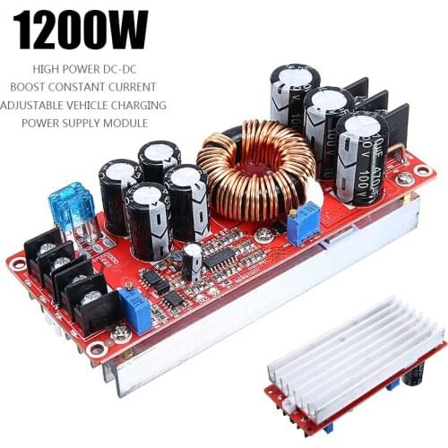 DC-DC Voltage Converter Step Up Adjustable Module Power Supply 8-60V to 12-80V Adjustable Boost Step-Up Modules 1200W 20A