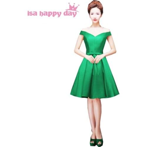 Special occasion purple robes de soiree party time formals modest green evening dresses short ball gown dress 2020 H2644