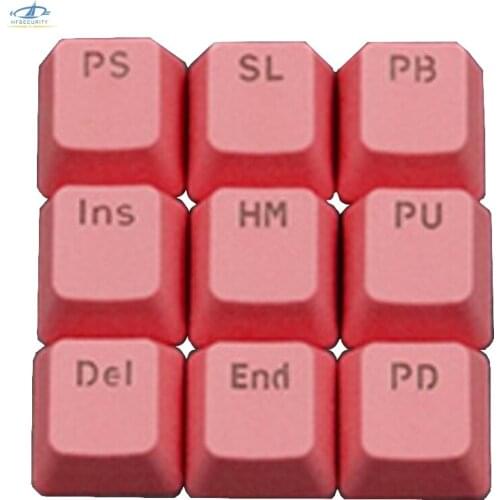 [HFSECURITY] 9pcs PBT Keycaps for Mechanical Keyboard Colorful Keyboard Function Key Translucent Keypress