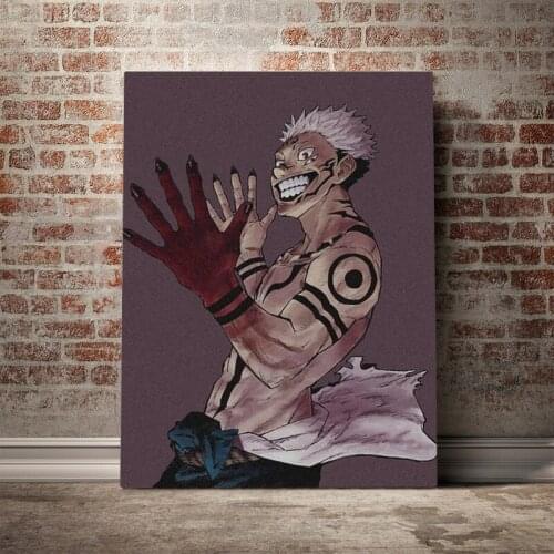 Jujutsu Kaisen Sukuna Anime Home Decor Poster Japan Wall Art Canvas Prints Painting Picture For Living Room Modular Framework
