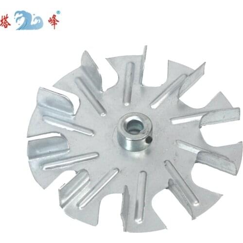 Small Axial out air flow 4.3” daimeter iron steel rotor wind wheel impeller,8mm/10mm shaft hole