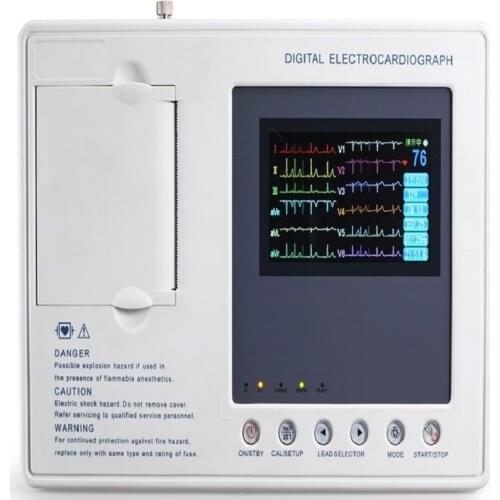 Cheap 3 chanels ECg EKG machine with 4.3inch TFT screen 12leads