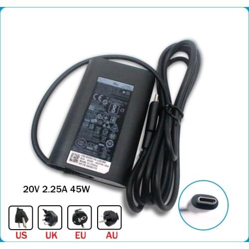Genuine Original For Dell Latitude 11 12 7275 13 7370 45W 20V 2.25A LA45NM150 HDCY5 0HDCY5 8XTW5 689C4 Type-C USB-C AC Adapter