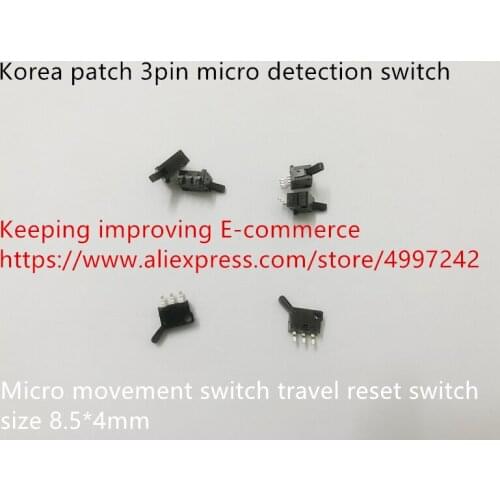 Original new 100% Korea patch 3pin micro detection switch micro movement switch travel reset switch 8.5*4