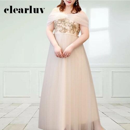 Embroidery A-Line Robe De Soiree DR1112 Plus Size Women Party Dresses Lace Up Vestidos De Fiesta Beading Evening Dress 2020