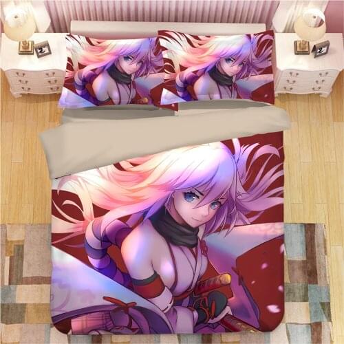 Yae Sakura bed linen Cartoon anime Duvet Covers Pillowcases kids Anime Comforter Bedding Sets bed linens bedclothes bed set 03