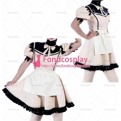 Sissy maid pvc dress lockable Uniform cosplay costume Tailor-made[G2187]
