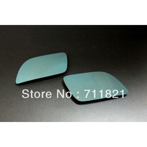 Blue Tinted Aspherical Side Mirror Glass With Anti-mist Heat Function For VW Polo 9N