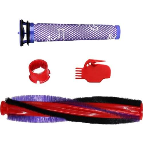 Nylon Bristle Roller and Filter Replacement Brush for Dyson V6 DC59 DC62 SV03 Motorized Floor Brush Bar