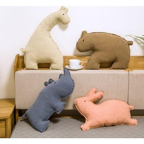 Soft Cute Stuffed Sloth Toy Plush Rabbit Giraffe Owl Toy Animals Plushie Doll Pillow Sofa Cushion For Kids Birthday Gift