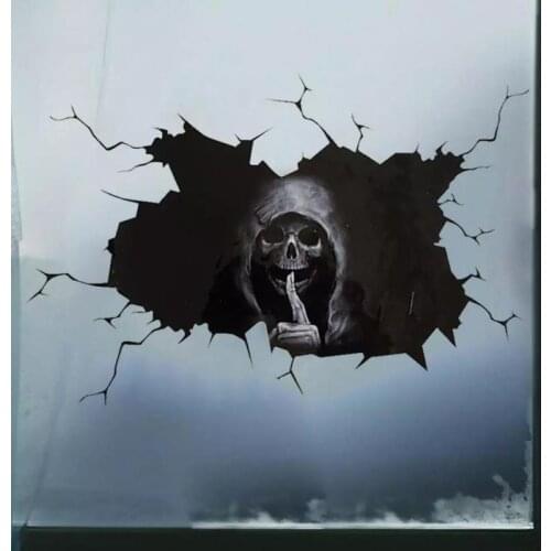 Scary Skull Decals Sticker For Cars Waterproof Bone Skeleton Window Bumper Truck SUV Home Door Wall Sticker Car Accessories