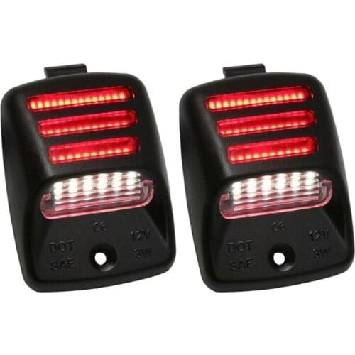 1pair Car LED License Plate Light Red Tail Running Light/Rear Fog Lights for Tacoma Tundra 2005-2015 85DF