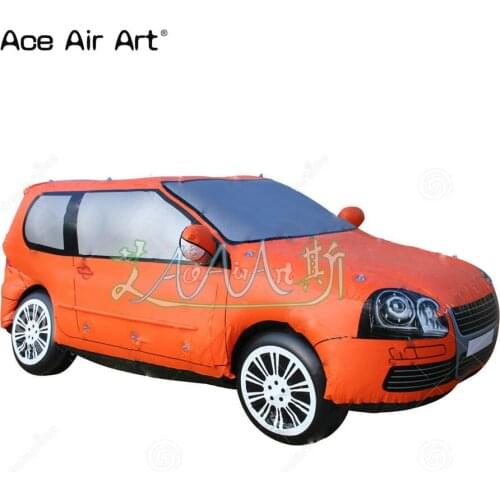 High quality 4m long giant customized digital print inflatable SUV jeep model for car show
