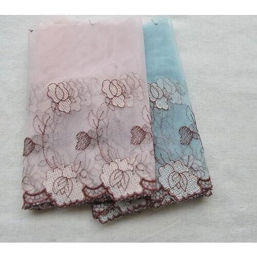 1 Meter 16cm Width High Quality Venise Embroidery Lace Trim Flower Net Lace Mesh Fabric for Garment