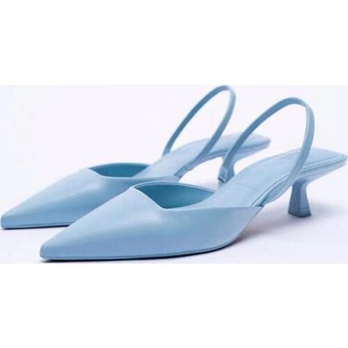 2021 Summer New Women Pumps Closed Poined Toe Single Shoes Stiletto Heel Mid-heeled Fashion Sandals Autumn Shoes For Women Shoes