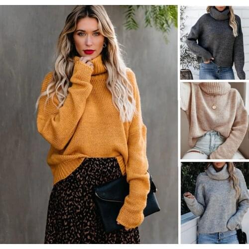 2021 New WomanBackless Cut Out Pullover Turtleneck Sweater Womens Knitwear Long Sleeve Top Autumn Winter Jumper Sweaters Female