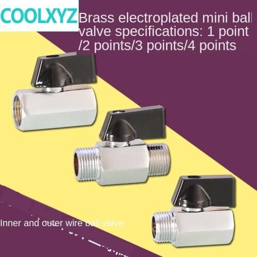 1/8IN 1/4IN 3/8IN 1/2IN small ball valve 1 / 4DN8 mini ball valve switch inner and outer teeth double outer wire copper valve