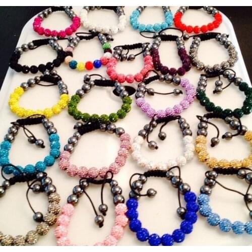 10mm wholesale new style high quality Rhinestone mixed mix color options handmade crystal Bracelet Bangles new p98
