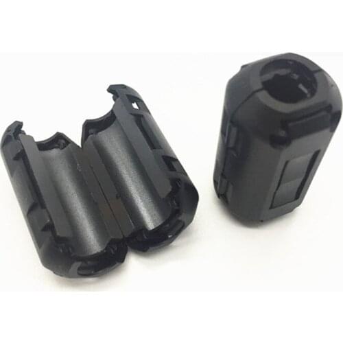 10PCS Ferrite Filters 9mm Fit for Cable Size Black Noise Suppressor Plastic
