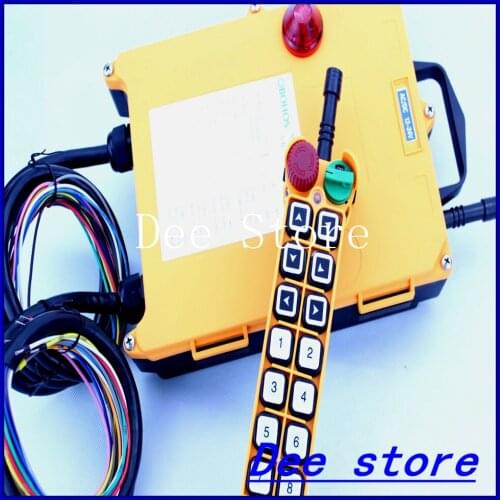 14 Channels 1 Speed 1 Transmitter Hoist Crane Truck Radio Remote Control Push Button Switch System with Emergency-Stop