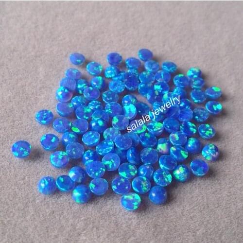200 pcs /lot Free Shipping 3mm Cabochon Opal, synthetic Fire round cabochon opal , dark blue synthetic opal cabochon