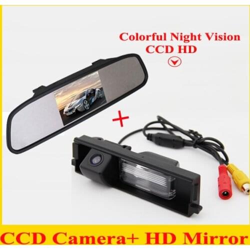 For Toyota RAV4 rely x5 chery tiggo 3 chery A3 Car Rear View reverse parking Camera + 4.3inch Car rearview mirror Monitor