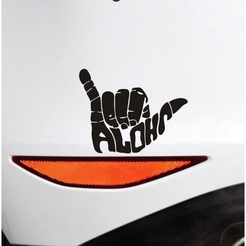 Car decal motorcycle accessories waterproof creative victory gesture cool car is suitable for all cars PVC tesla model x