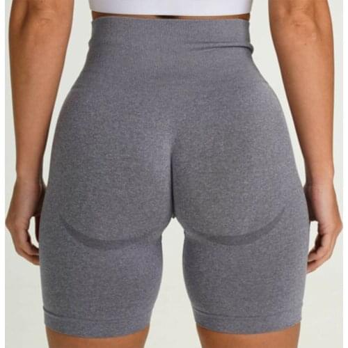 Seamless Sport Shorts For Women High Waist Fitness Yoga Shorts Squat Proof Tummy Control Elastic Running Workout Shorts NCLAGEN