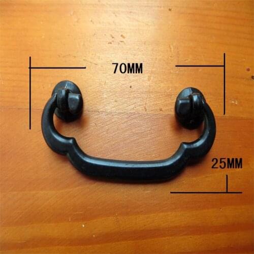 70 * 25mm decoration handle drawer handle a surge of small black handle vintage piece alloy handle