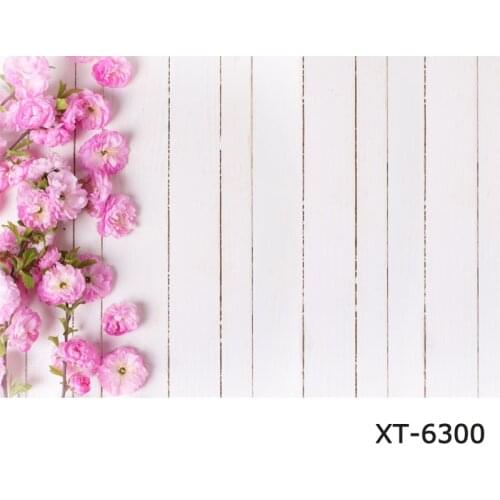 Photocall Photophone Rural Background Wood Board Backdrops Blossom Flowers On Vintage White Wood Plank Photo Booth Studio Props