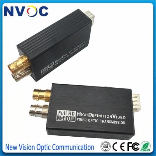 Full Mini Type 1Ch Bi-Directional HDSDI 1080P@30 Fiber Optic Video Transmitter and Receiver Converter,SM BIDI 20KM LC SFP