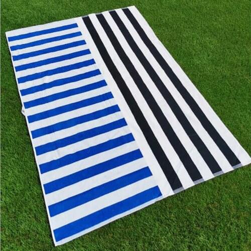 150x100cm Classic Stripped Beach Towel Big Beach Mat Swim Towel Cotton Dyed Yarn