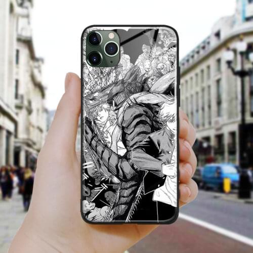 Chainsaw Man manga cool fanart Soft Silicone Glass Phone Case Cover Shell For iPhone SE 6 6s 7 8 Plus X XR XS 11 12 Mini Pro Max
