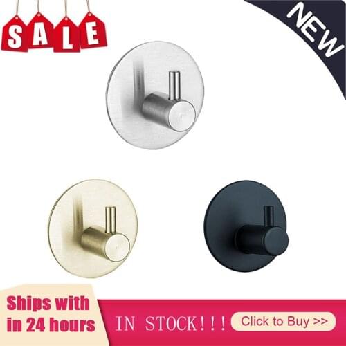 Kitchen Aluminum Hook Self Adhesive Home Wall Door Hook Multi-Purpose Storage Hooks Support Wholesale bathroom accessories