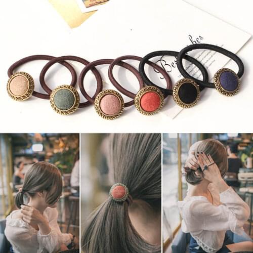 LNRRABC Hot Sale Sweet Women Korean Style Tiara Rope Elastic Hairbands Rubber Hair Band Hair Accessories