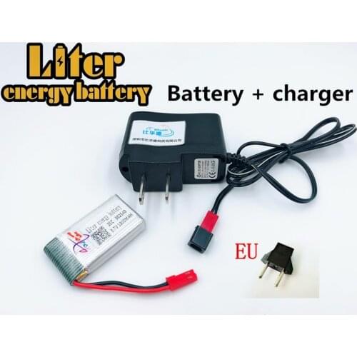 RC Drone Lipo Battery JST 902540 3.7V 1000mAh Lipo 1S Battery With US EU Charger Set For MJX x400 X300C X800 Quadcopter Parts