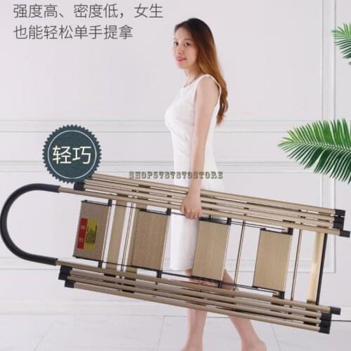 Multifunctional Ladder Clothes Hanger Household Folding Ladder Indoor Miter Ladder Telescopic Thickened Aluminum Alloy Dual Purp