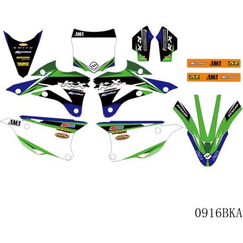 Full Graphics Decals Stickers Motorcycle Background Custom 3M For KAWASAKI KX85 KX100 KX 85 KX 100 2014 2015 2016 2017 2018