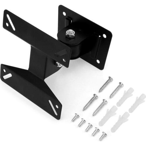 TV Wall Mount Bracket Tilt & Swivel Rotation Adjustment Stand Holder 14-24 Inch 180 Degrees Max VESA 100x100mm Durable Steel