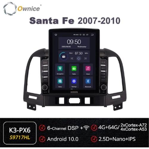 Ownice Octa 8Core Android 10.0 Car Radio forHyundai Santa Fe 2 2006 - 2012 GPS 2 Din Auto Stereo Player 4G LTE Tesla Style