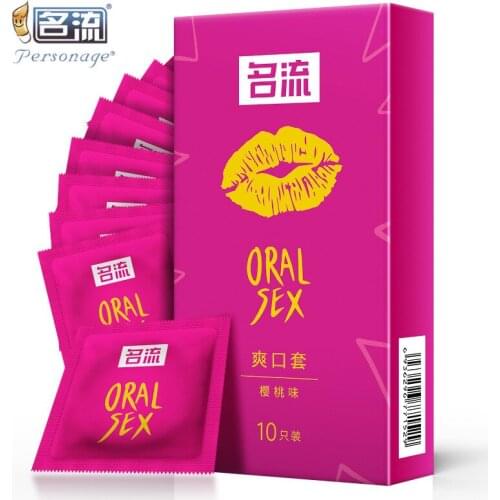 PERSONAGE 10Pcs Oral Sex Bowjob Mouth Condoms Women Men Sexy Toys Smooth Condoms
