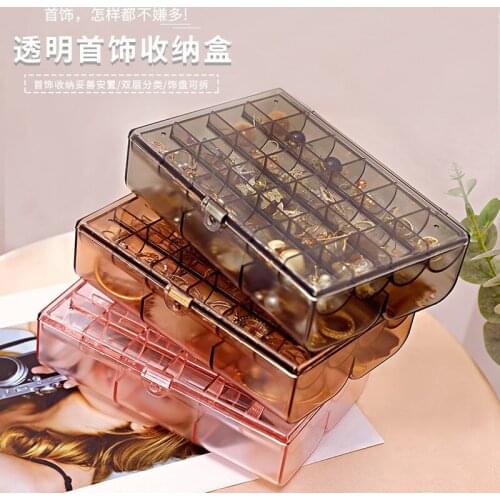Plastic Case for Bead Rings Jewelry Display Organizer Dustproof Display Storage Box Plastic Box