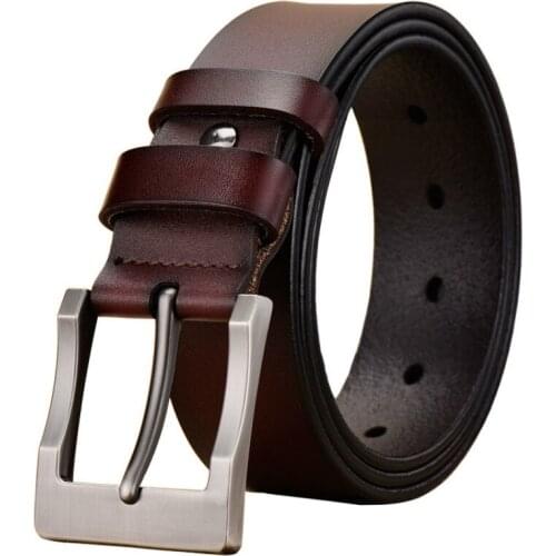 Peikong 2019 Men Belt Cow Genuine Leather Luxury Strap Male Belts For Men New Fashion Classic Vintage Pin Buckle Drop Shipping